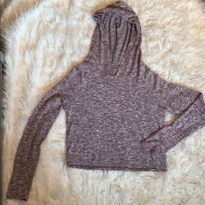 Long sleeve tee with hoodie